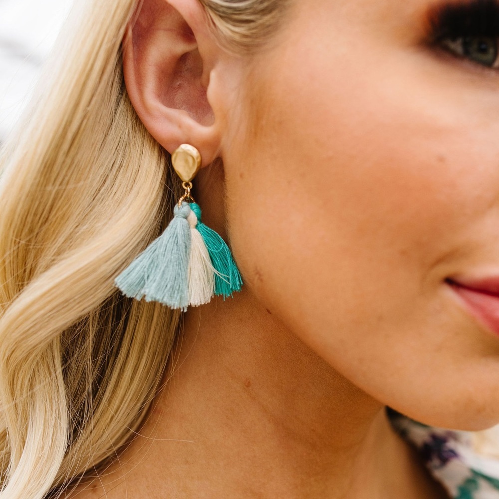 Trio of Tassels Earrings - Picture 2 of 7